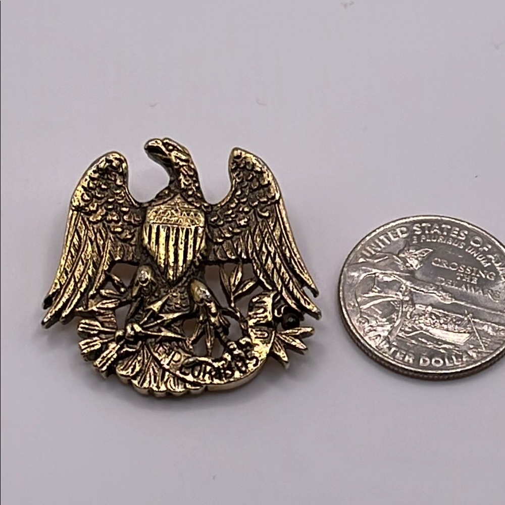 Vintage Sarah Coventry pin brooch American eagle Gold Eagle Brooch - Picture 5 of 9